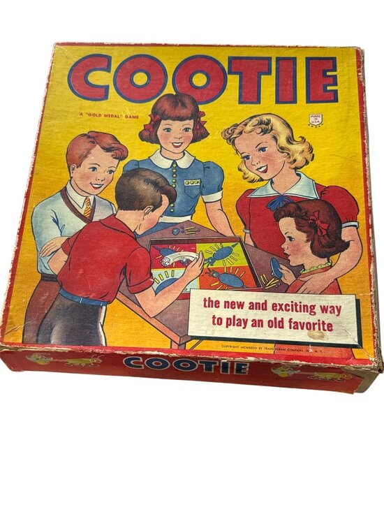 Transogram Company, Inc. Other - Vintage 1949 Transogram Cootie Board Game Complete Set Retro Family Fun